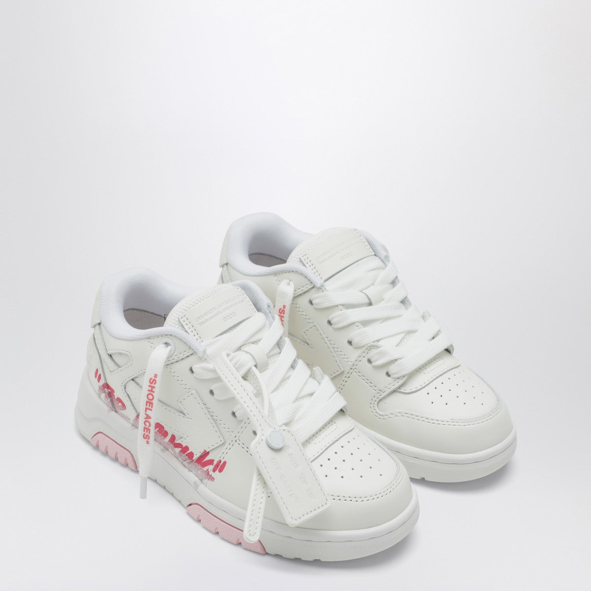 Off White Off-White™ White/pink Out Of Office sneakers with For Walking print