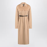 Sportmax Camel-coloured wool coat