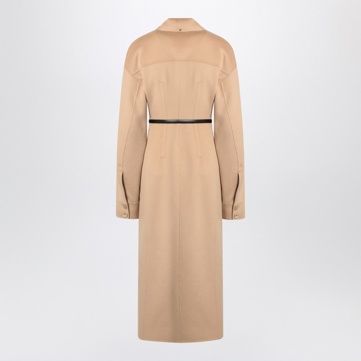 Sportmax Camel-coloured wool coat