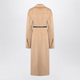Sportmax Camel-coloured wool coat