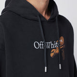 Off White Off-White™ Washed black Cupid Arrow Skate Logo hoodie
