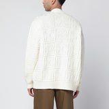 Off White Off-White™ Cream cardigan with Arrow motif intarsia