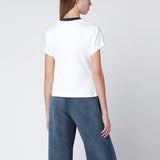 Off White Off-White™ White T-shirt with blue embroidered logo