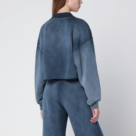 Off White Off-White™ Cropped blue washed-effect sweatshirt