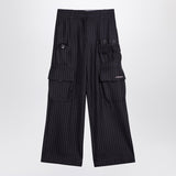 Off White Off-White™ Wide grey pinstripe cargo trousers