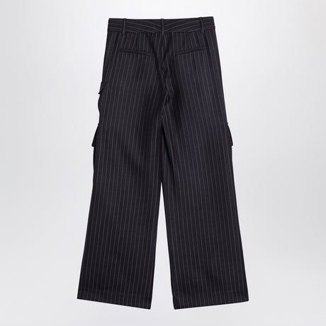 Off White Off-White™ Wide grey pinstripe cargo trousers