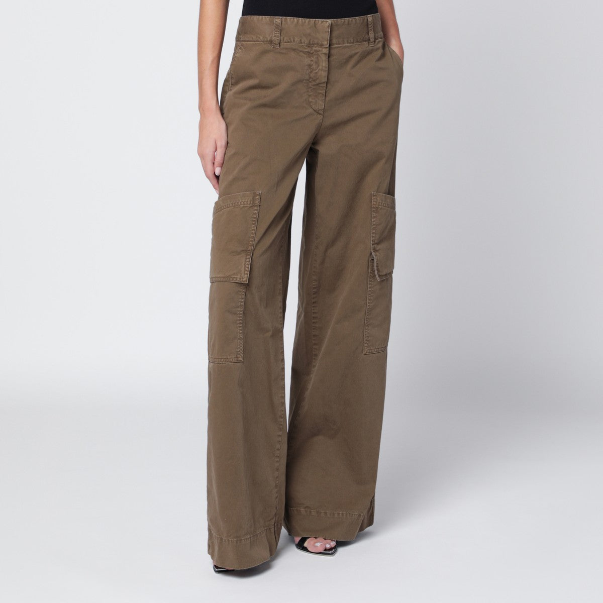 Off White Off-White™ Brown cotton cargo trousers