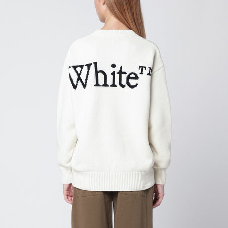 Off White Off-White™ White sweater with logo intarsia