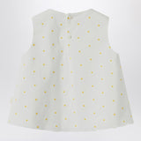 Il Gufo White top with floral embroidery