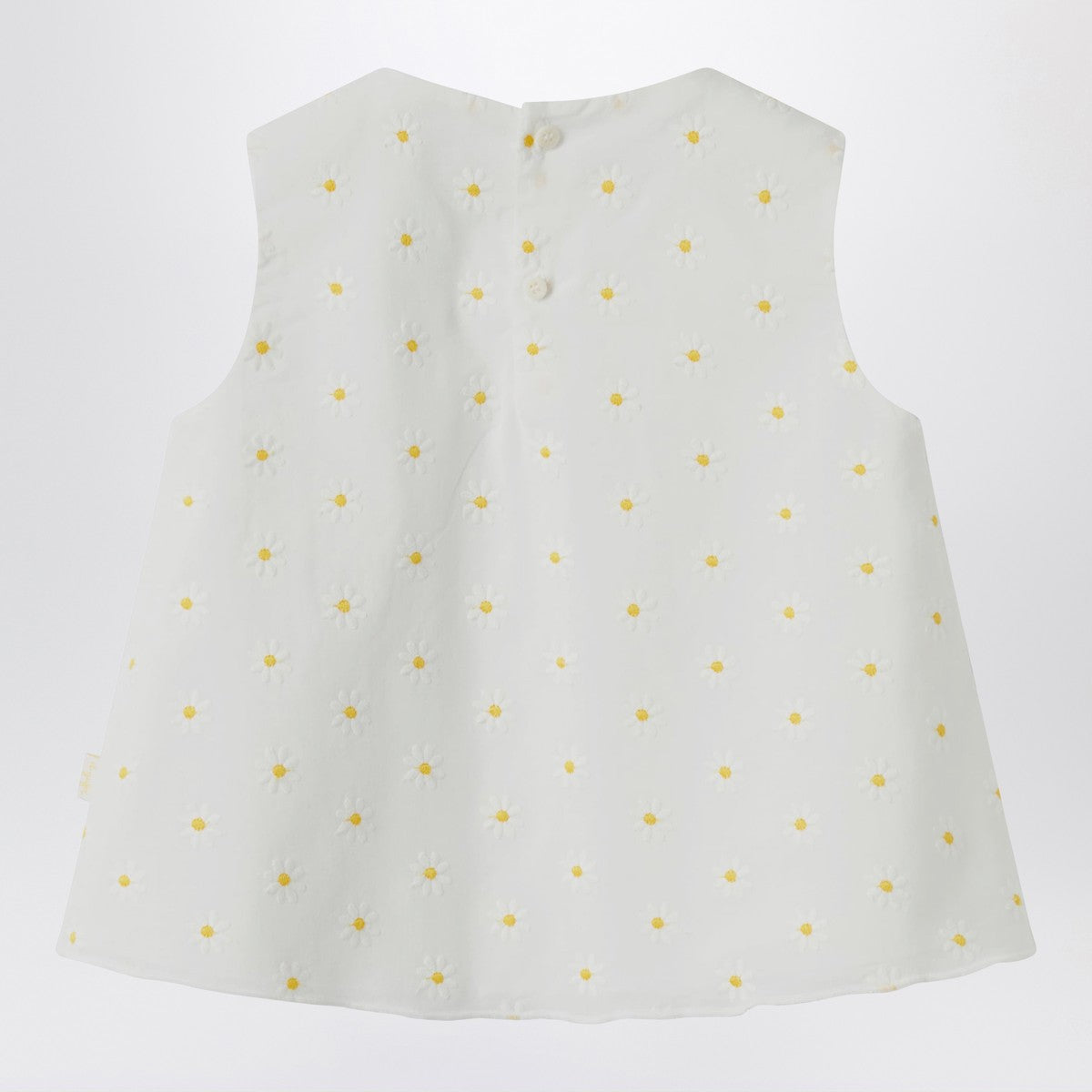 Il Gufo White top with floral embroidery