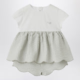 Il Gufo Granite-coloured outfit in jersey and seersucker