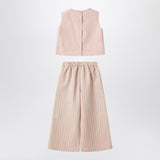 Il Gufo Blush pink striped outfit