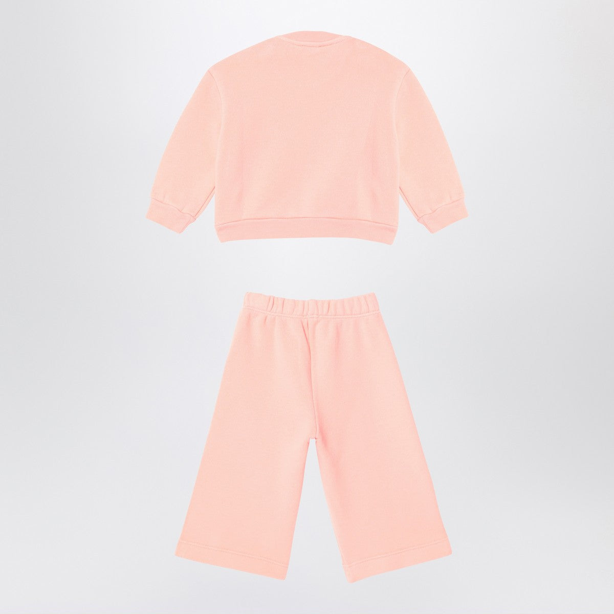 Il Gufo Apricot-coloured set in cotton fleece