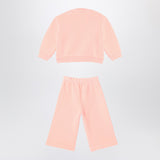 Il Gufo Apricot-coloured set in cotton fleece