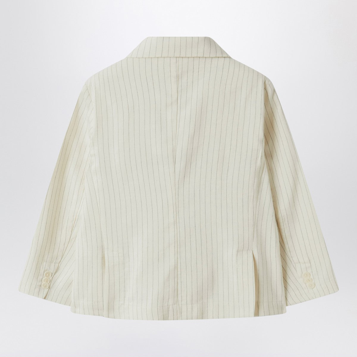 Il Gufo Double-breasted jacket in pinstriped cotton