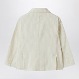 Il Gufo Double-breasted jacket in pinstriped cotton
