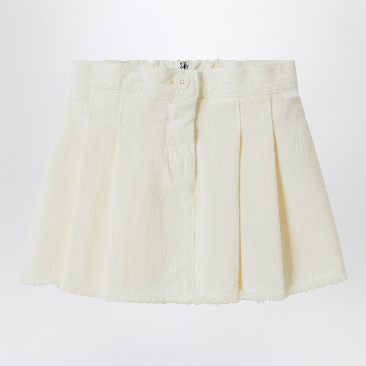 Il Gufo White milk skirt in denim