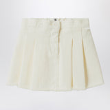 Il Gufo White milk skirt in denim