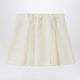 Il Gufo White milk skirt in denim