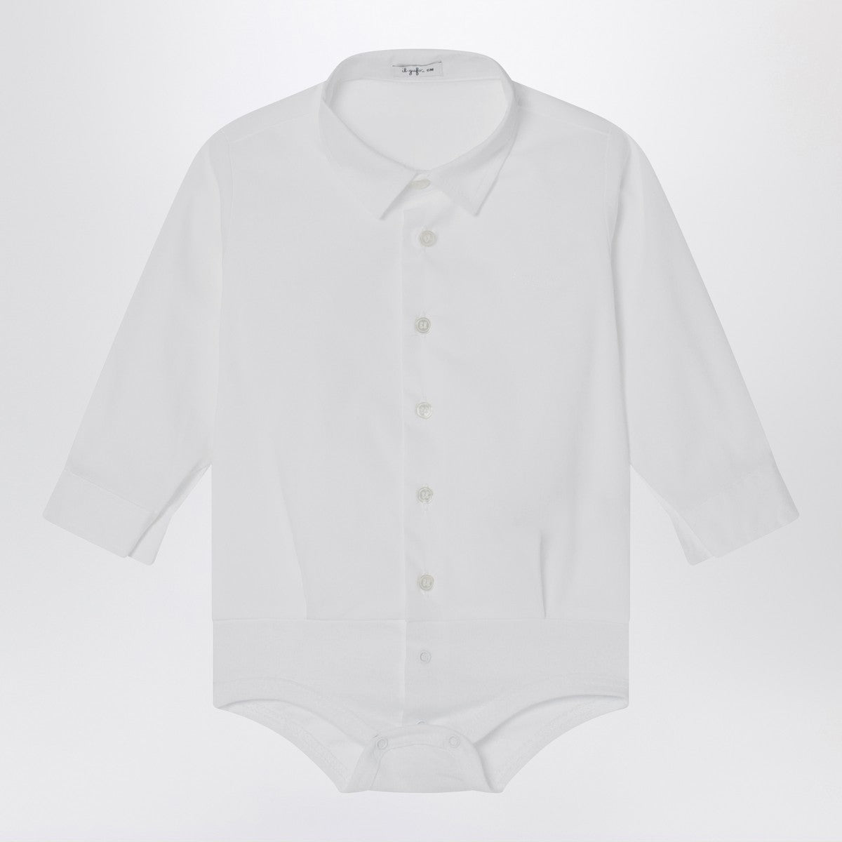 Il Gufo White cotton shirt bodysuit