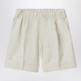 Il Gufo Pinstriped cotton Bermuda shorts