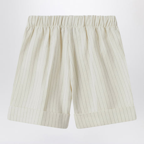 Il Gufo Pinstriped cotton Bermuda shorts