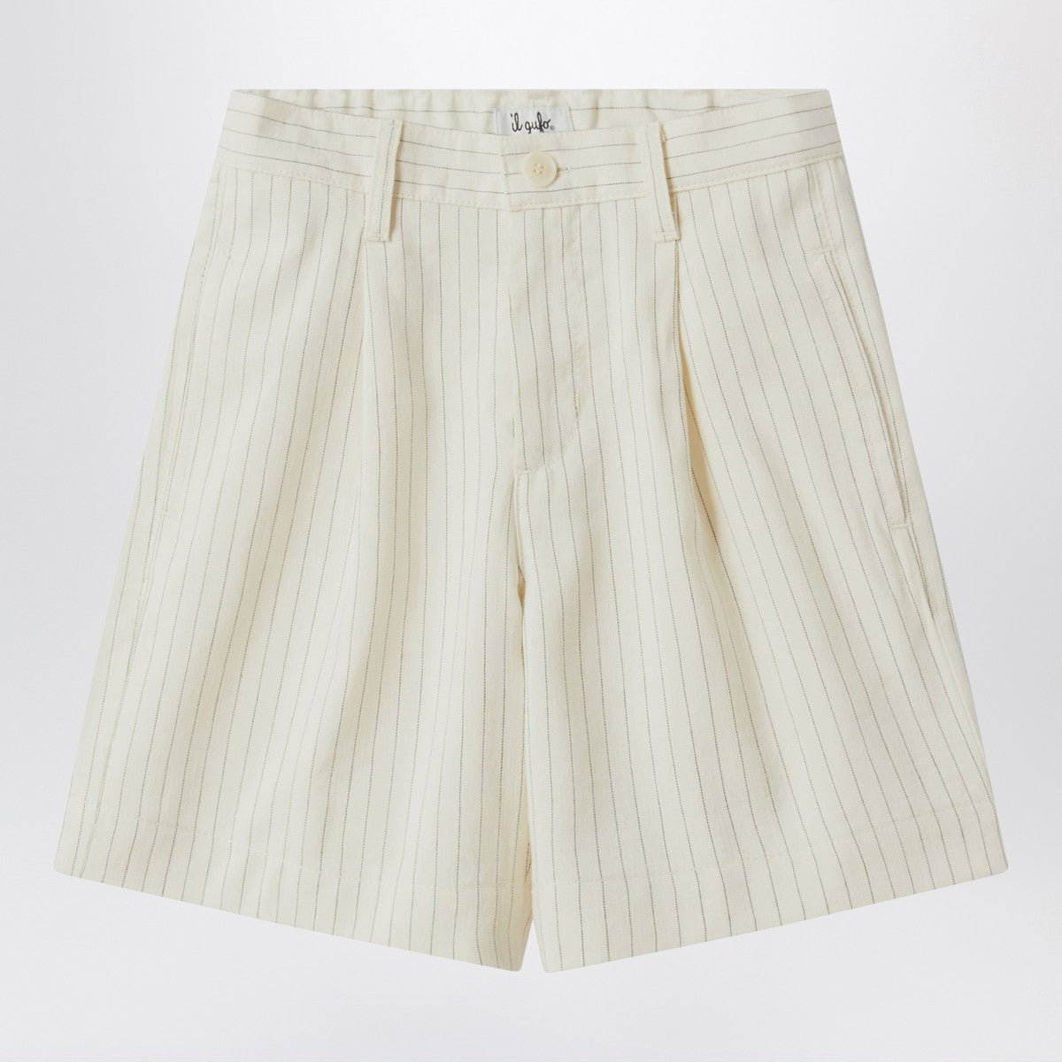 Il Gufo Pinstriped cotton Bermuda shorts