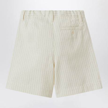 Il Gufo Pinstriped cotton Bermuda shorts