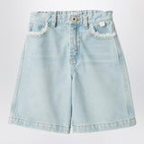 Il Gufo Light blue denim Bermuda