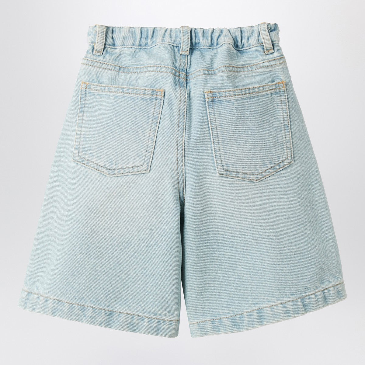 Il Gufo Light blue denim Bermuda