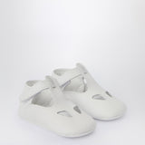 Il Gufo White Baby Shoe in Nappa Leather