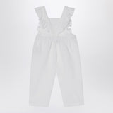 Il Gufo White linen overall with ruffles