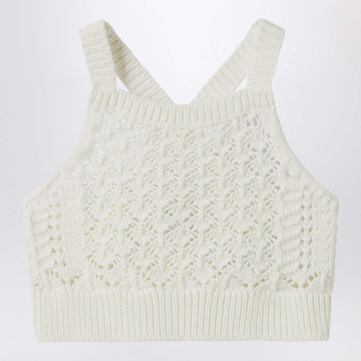Il Gufo Milk white crochet top