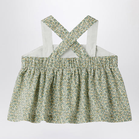 Il Gufo Forest green top in Liberty fabric