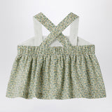 Il Gufo Forest green top in Liberty fabric