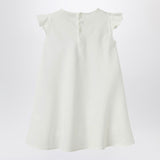 Il Gufo White linen dress with ruffles