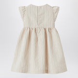 Il Gufo Striped dress with ruffles