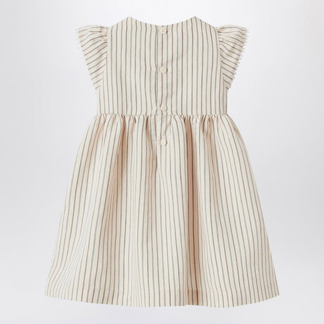 Il Gufo Striped dress with ruffles
