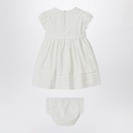 Il Gufo White dress with culotte in viscose poplin