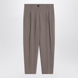 Erika Cavallini Dove-coloured wool-blend trousers