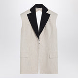 Erika Cavallini Linen waistcoat with open back