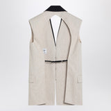 Erika Cavallini Linen waistcoat with open back