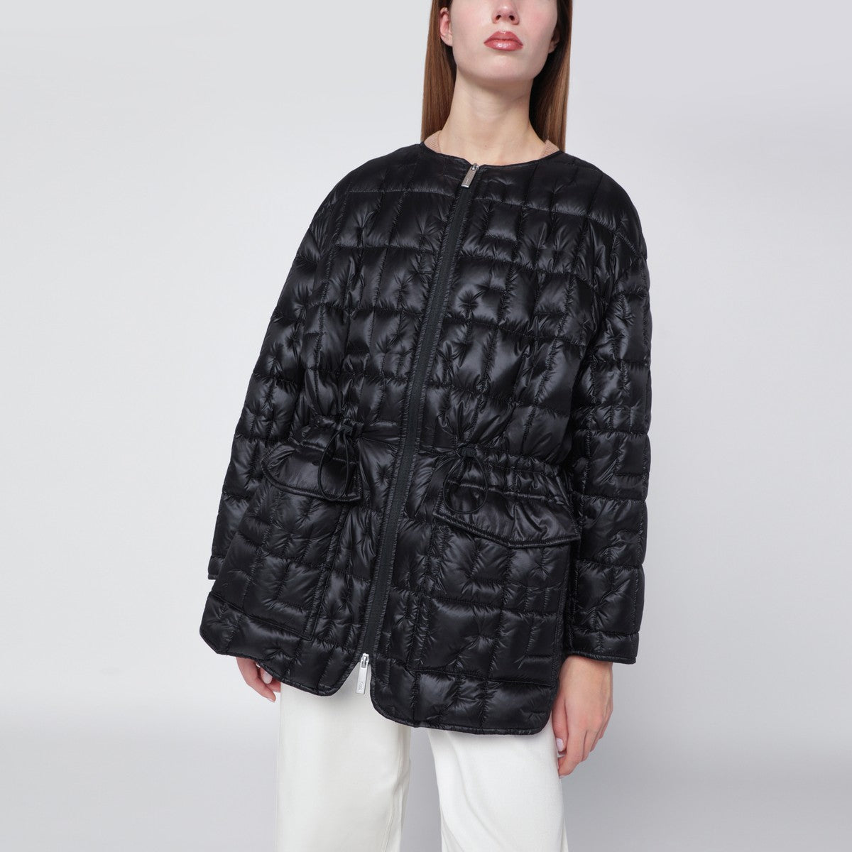 HERNO Black Laminar jacket in quilted ripstop