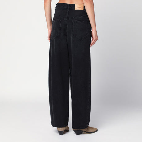 ISABEL MARANT Faded-effect black jeans