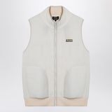 A.P.C. White fleece zipped waistcoat