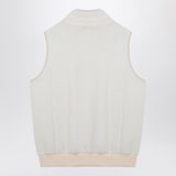 A.P.C. White fleece zipped waistcoat