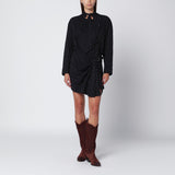 ISABEL MARANT Black polka-dot silk-blend dress
