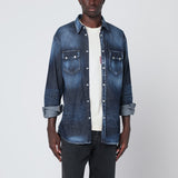 Dsquared2 Dan shirt in washed blue denim