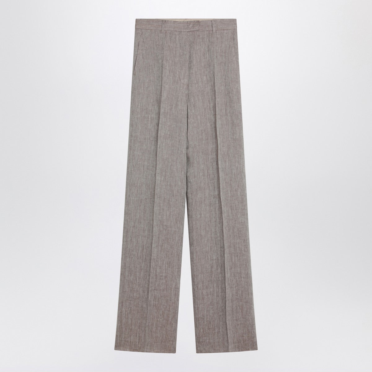 Max Mara Studio Beige straight linen pants
