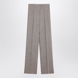 Max Mara Studio Beige straight linen pants